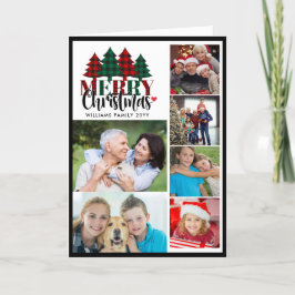 Sex foto-pålagda Namn-God jul-familjer har påträff Helgkort