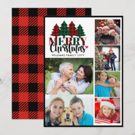 Sex foto-pålägg-familjen Namn God jul Julkort