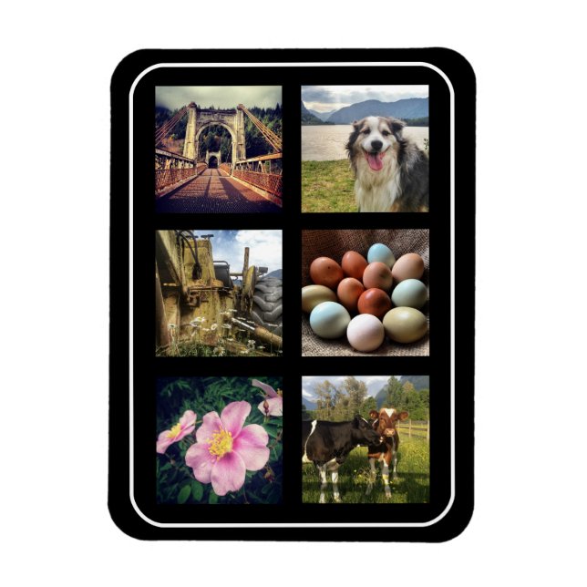 Sex foton Instagram Collage Magnet (Vertikal)