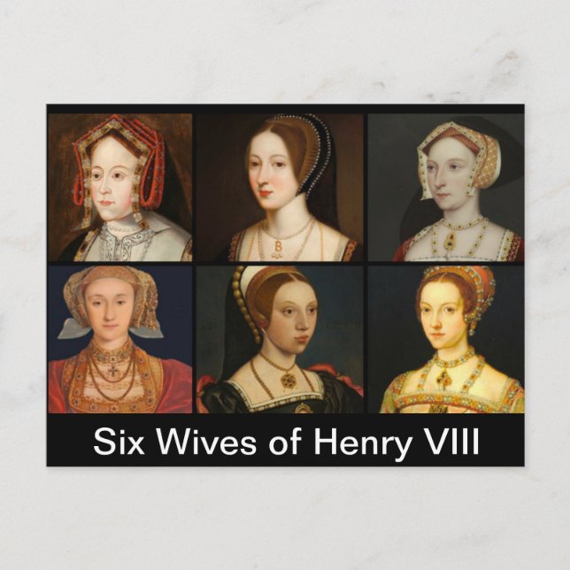 Sex fruar till Henry VIII-vykort Vykort (Framsida)