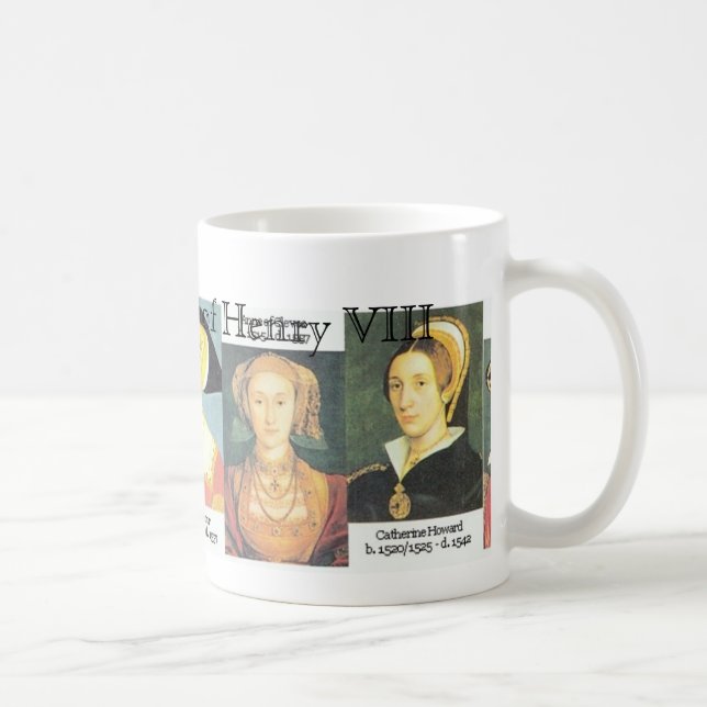 Sex frumugg, de sex fruarna av Henry VIII Kaffemugg (Höger)