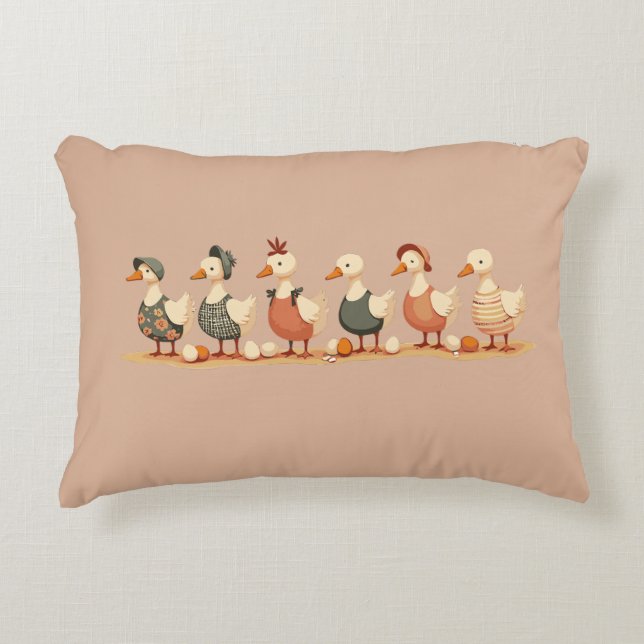 Sex gäese A-Luting cut-out Stencil-Stil 4 Prydnadskudde (Framsidan)