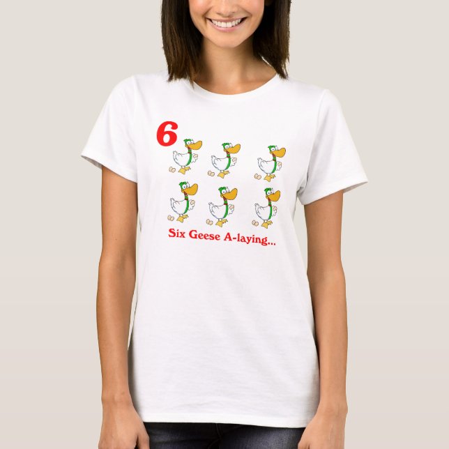 Sex Geese A-äggläggande T-shirt (Framsida)