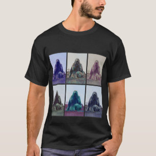 Sex gråtande kvinnor svarta t shirt