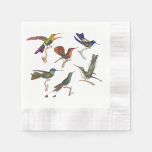 Sex härliga Hummingbirds Pappersservett