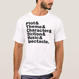 Sex Inslag i Poetics och Drama av Aristoteles Tee Shirt