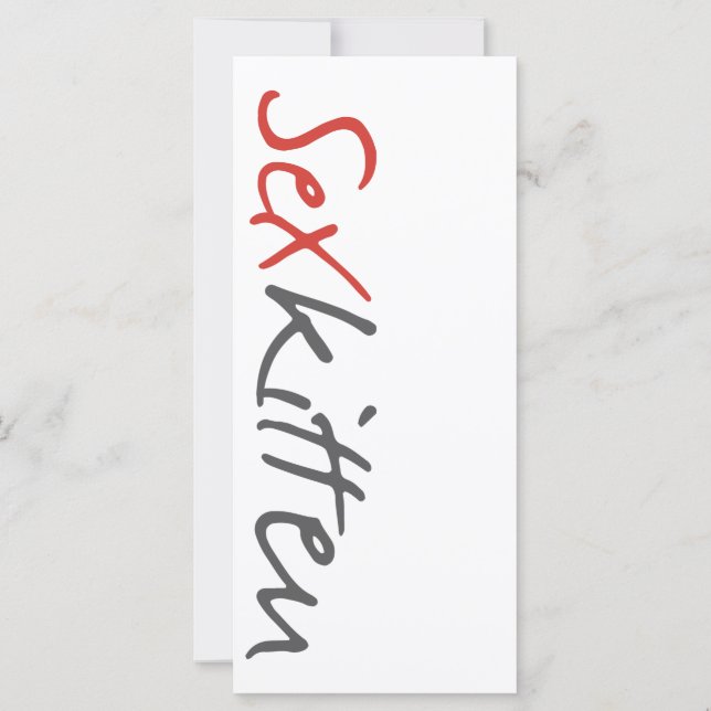 Sex Kitten Bookmarkör 4 tum x 9 tum (Baksida)