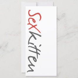 Sex Kitten Bookmarkör 4 tum x 9 tum
