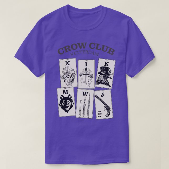 Sex Kråkor Ketterdam Kråka Klubb 12 T Shirt (Design framsida)