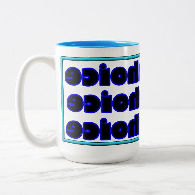 Sex med sex två tonkaffe Mugg (Vänster)