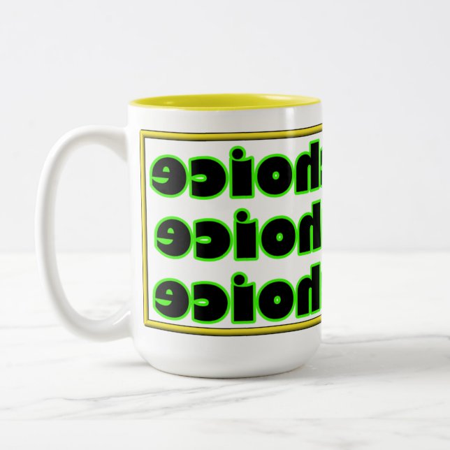 Sex med sex två tonkaffe Mugg (Vänster)