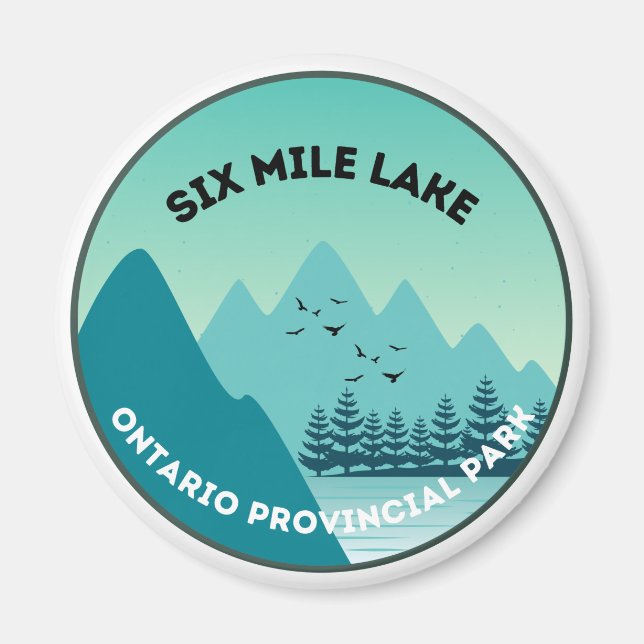 Sex Mile Sjö Ontario Provinsparkens Magnet (Framsidan)