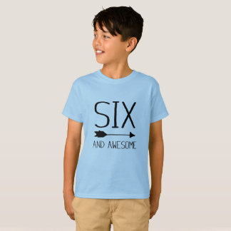 Sex och enorm T-tröja för 6efödelsedaggåva T-shirt