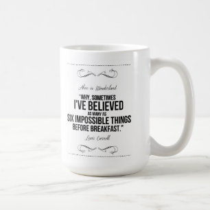 "Sex omöjliga saker" Alice i underlandmugg Kaffemugg