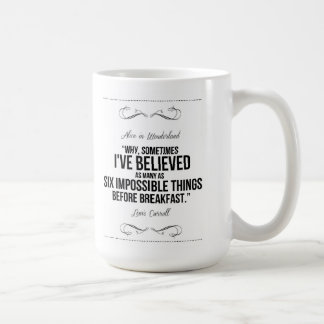 "Sex omöjliga saker" Alice i underlandmugg Kaffemugg