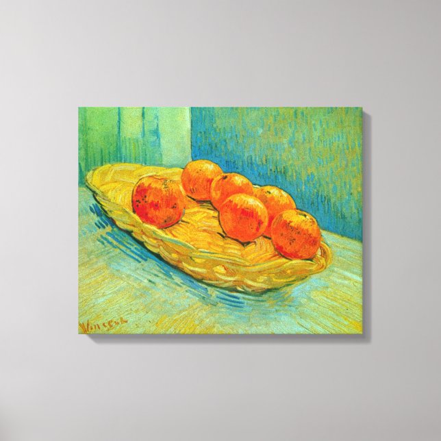 Sex Orangar av Vincent van Gogh Canvastryck (Framsida)