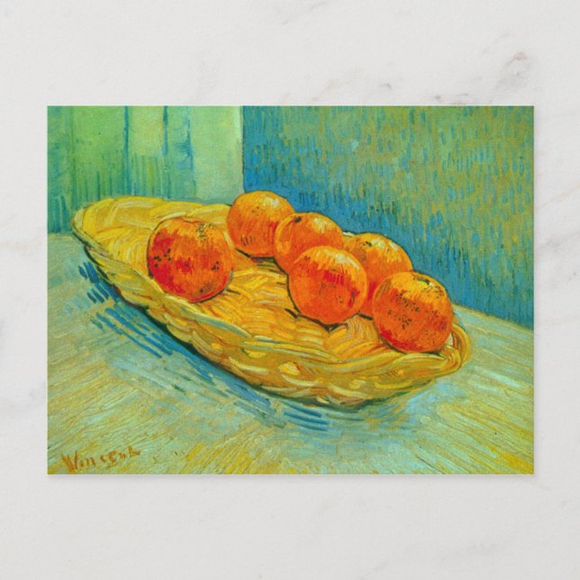 Sex Orangar av Vincent van Gogh Vykort (Framsida)