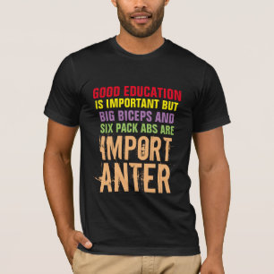 Sex Pack Abs är viktiga roliga jock t-shirt