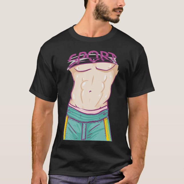 Sex paket Abs T Shirt (Framsida)