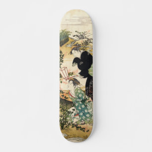 Sex Precious Rivers Kubo Xiongman woodblock dam Mini Skateboard Bräda 18,5 Cm