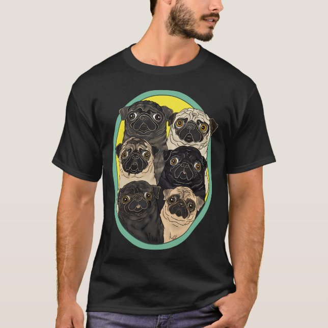 Sex Pugs av FivePugs T Shirt (Framsida)
