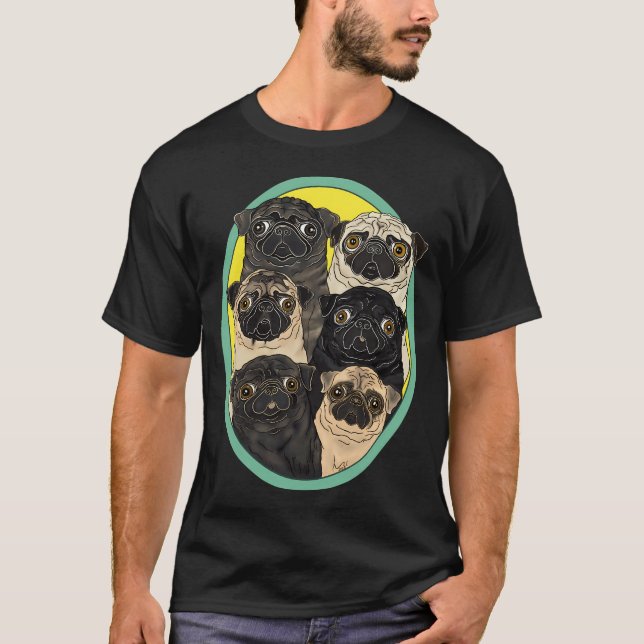 Sex Pugs av FivePugs T Shirt (Framsida)