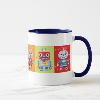 Sex roliga robotmugg mugg