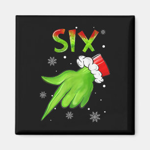 Sex roliga sex sju 6 7 Meme Santa jul Xmas Magnet