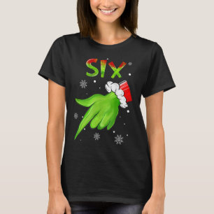 Sex roliga sex sju 6 7 Meme Santa jul Xmas T Shirt