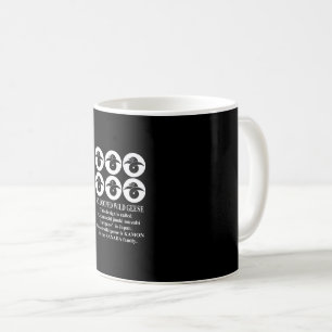 sex sammankopplade stenar med urgröpning knuten nä kaffemugg