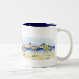 sex sandpipers på en mugg