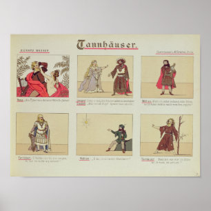 Sex scener med anknytning till operan Tannhauser Poster