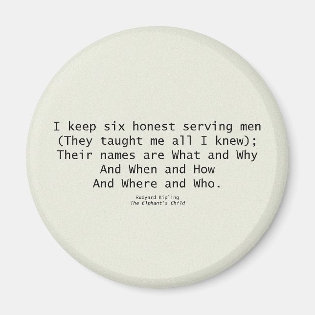Sex serva manar Magnet (Framsidan)