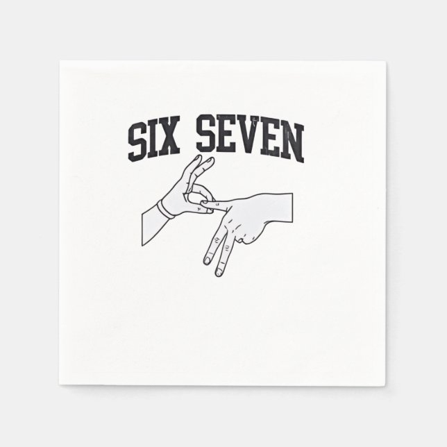 Sex Seven Meme Viral 67 Mason Sign Language Pappersservett (Framsidan)