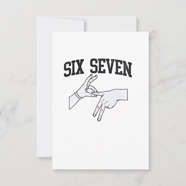 Sex Seven Meme Viral 67 Mason Sign Language Tack Kort (Framsida)