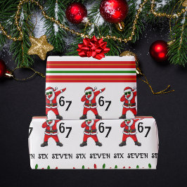 Sex Sju 67 6 7 6-7 Meme Santa Dubbningsjul Presentpapper