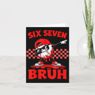 Sex sju 67 bruh baseboll alla hjärtans dag tonårin kort