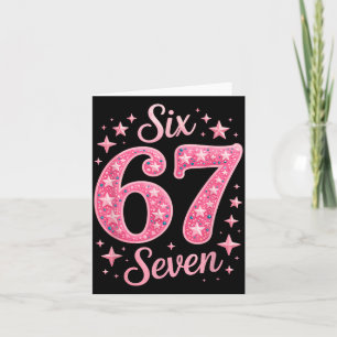 Sex Sju 67 Födelsedagalpha Slang Gen 67e Nummer 6 Kort