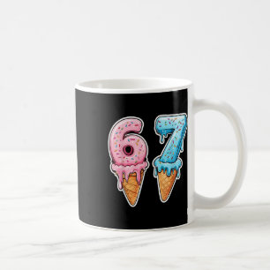 Sex Sju 67 Glass Dropp Sport Cool Meme Rolig Kaffemugg