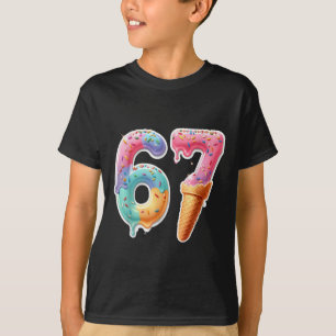 Sex Sju 67 Glass Dropp Sport Cool Meme Rolig T Shirt