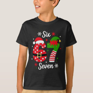 Sex Sju 67 Meme 6 7 Tomte Jul Pyjamas Barn T Shirt