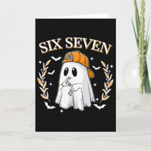 Sex Sju 67 Meme Rolig Spöke Halloween 6 7 Par Kort