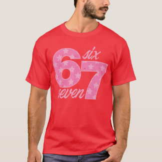 Sex Sju 67 Meme Roligt Meme 6 7 Kostym Barn Tjej T Shirt