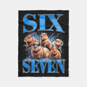 Sex Sju 67 Meme Rollig Capybara Bootleg Grafisk Fleecefilt