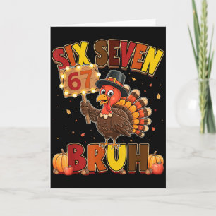 Sex Sju 67 Thanksgiving Meme Rolig Tacksam Turk Kort