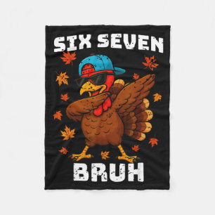 Sex Sju 67 Thanksgiving Meme Rolig Tacksam Turkiet Fleecefilt