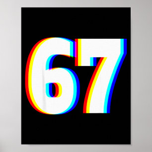 Sex Sju 6 7 Edm Optisk Illusion Poster
