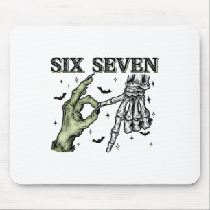 Sex Sju 6 7 Halloween 67 Kuslig Skelett Monster Musmatta