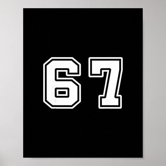 Sex Sju 6 7 Meme 67  Poster (Framsidan)