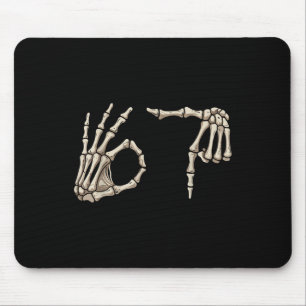 Sex Sju 6 7 Meme 67 Skelett Hand Halloween Kostym Musmatta
